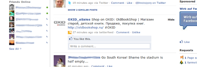 Page entries appear in the timeline of your friends Page entries appear in the timeline of your friends